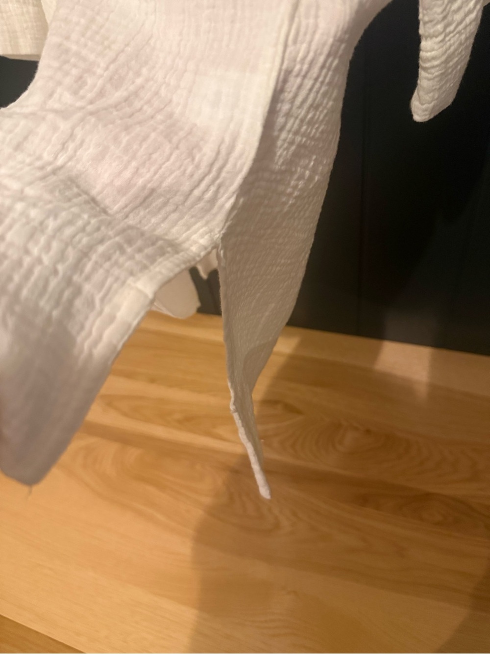 🌊 NEW Faherty Dune 100% Organic Cotton Gauze White V-Neck Popover - Picture 7 of 12
